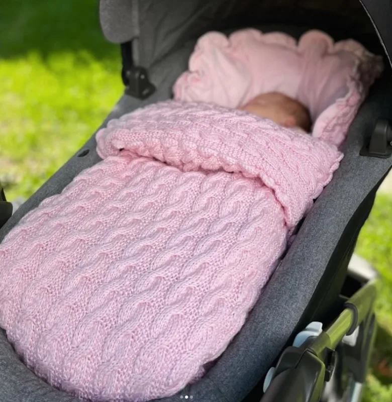 Vognpose med rosa fôr